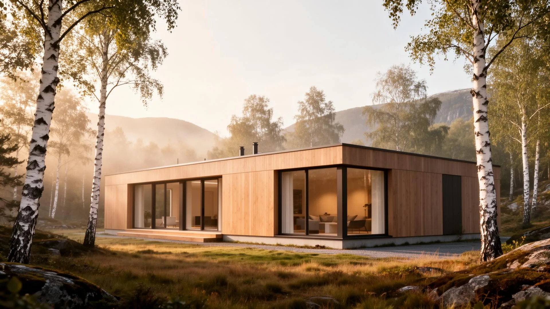 Moderne billig hus i Norge